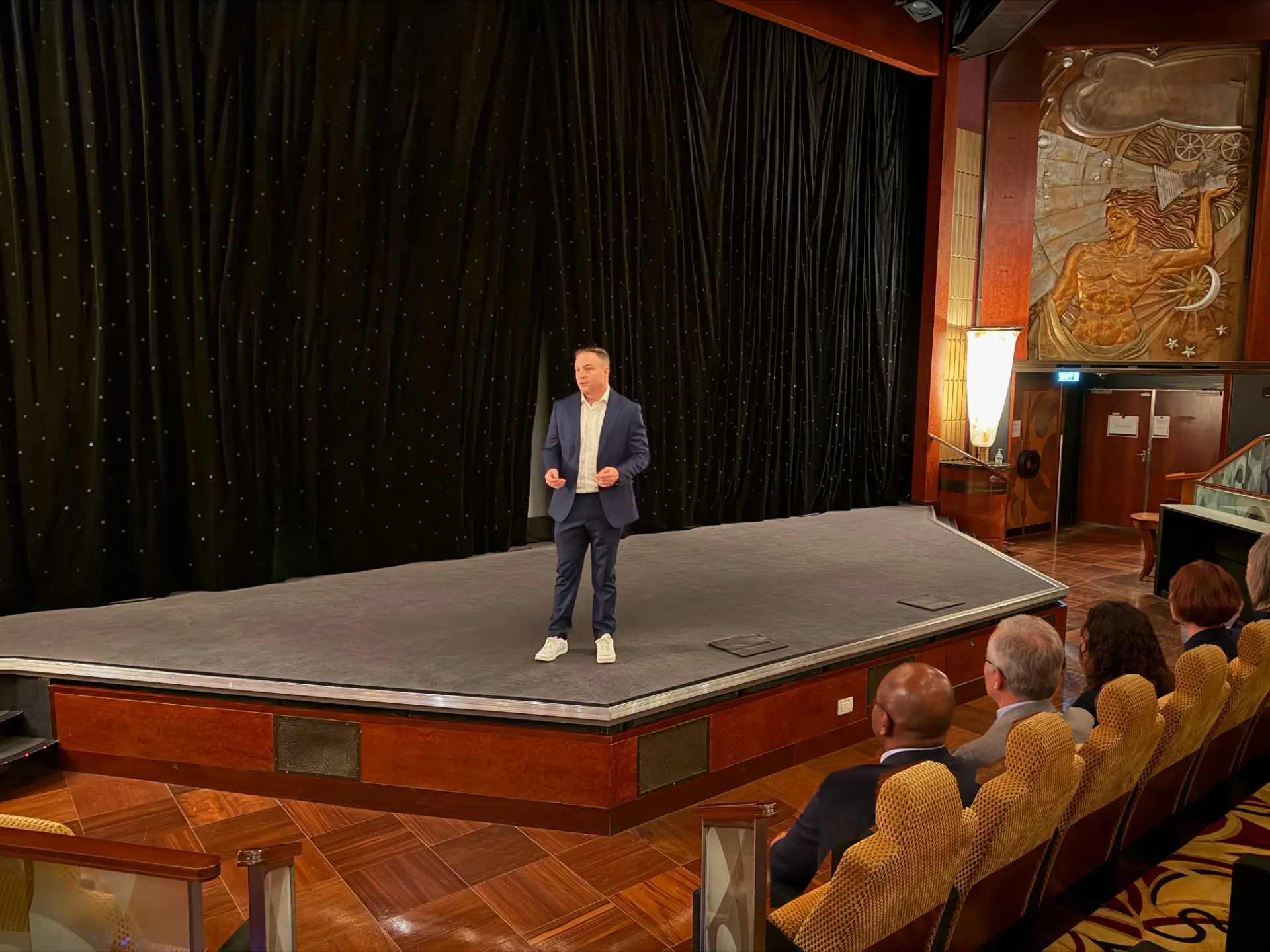 Ryan MacArthur delivering a live career workshop to an audience